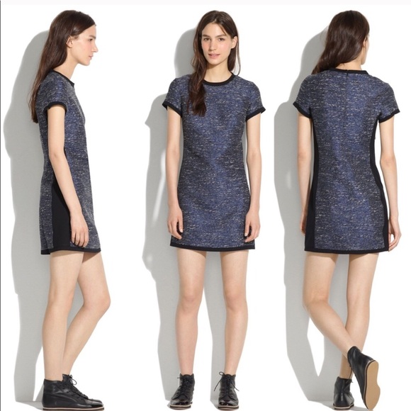 Madewell Dresses & Skirts - Madewell Blue Metallic Shimmer Mini Dress Size 4